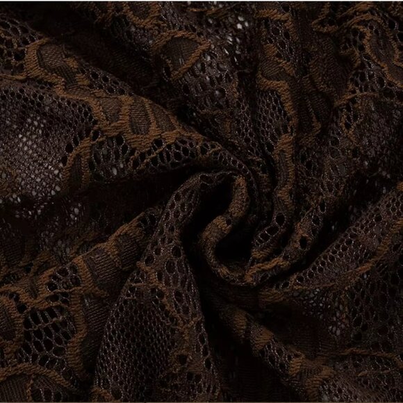 Chocolate Brown Lace-Panel Maxi Dress, brand new – Size Small - Picture 15 of 16